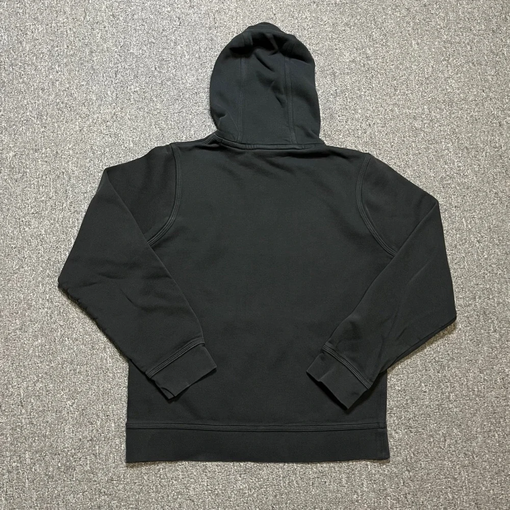 Nike Hoodie‎ Small Black Grey Spellout Logo Pullover Sweatshirt Pocket